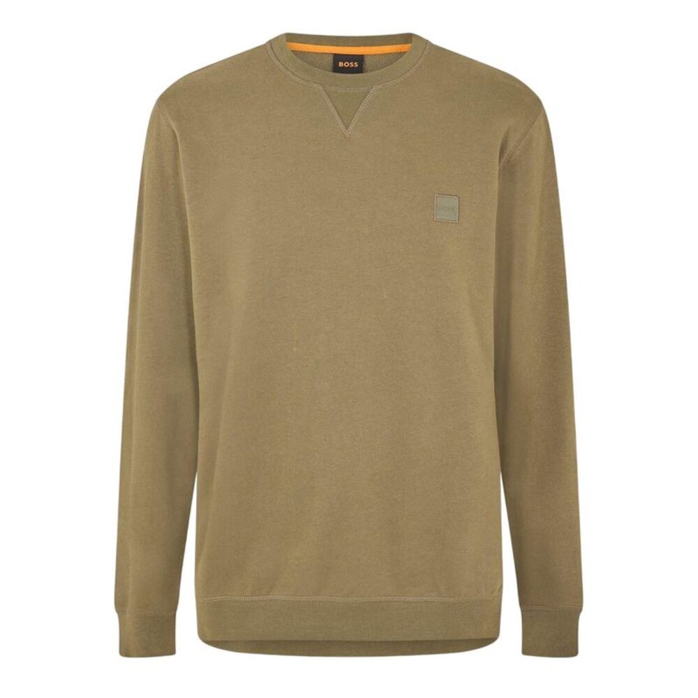 Boss Mens Westart  Cotton Crew Neck Sweatshirt / Green